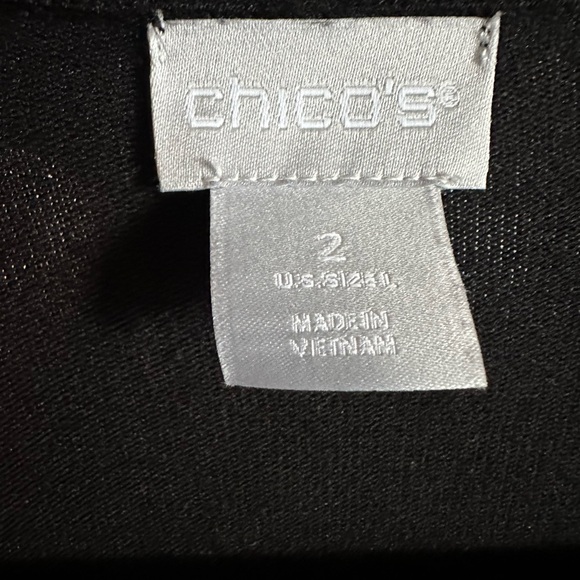 Chico's Black Knit Cardigan- Size 2 - Picture 10 of 14